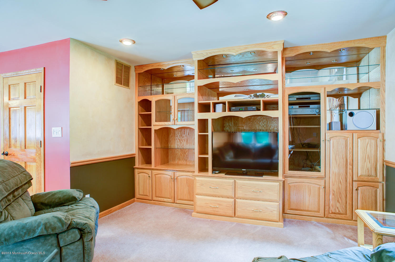 23 Rues Road Cream Ridge, NJ 08514 - Photo 16 of 45 a living room with a large window and a flat screen tv