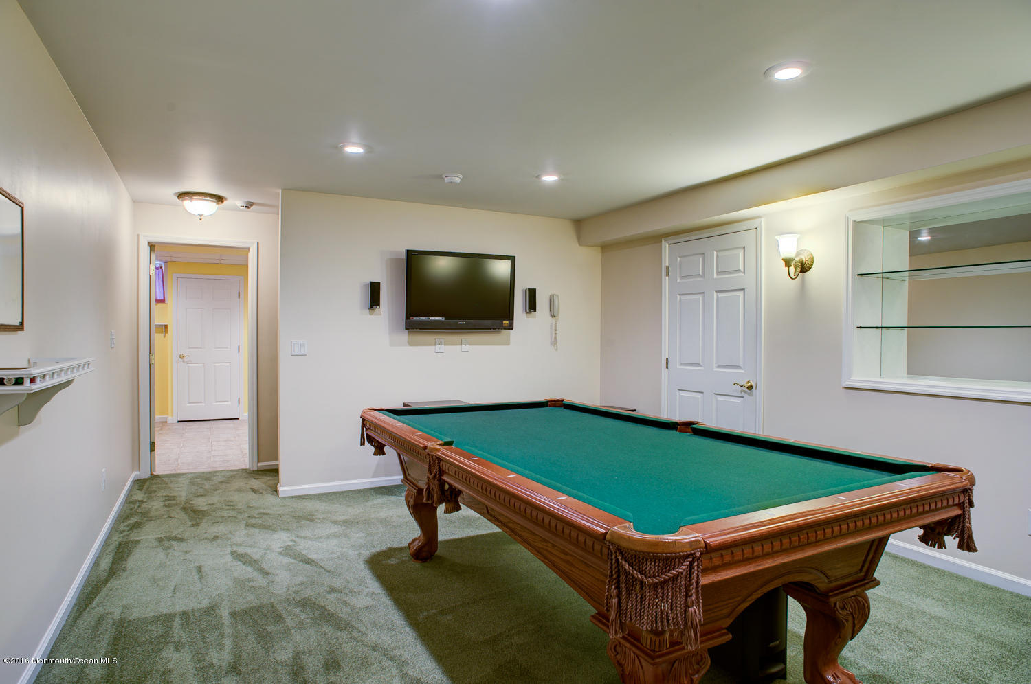 23 Rues Road Cream Ridge, NJ 08514 - Photo 20 of 45 a room with pool table and flat screen tv