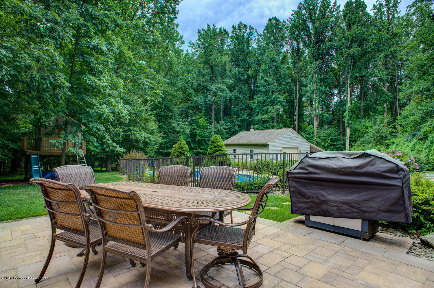 23 Rues Road Cream Ridge, NJ 08514 - Photo 35 of 45 a view of a patio with furniture and a backyard