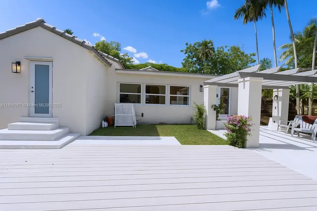 a house view with a garden space