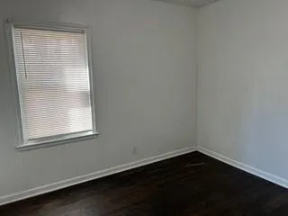 an empty room with a window