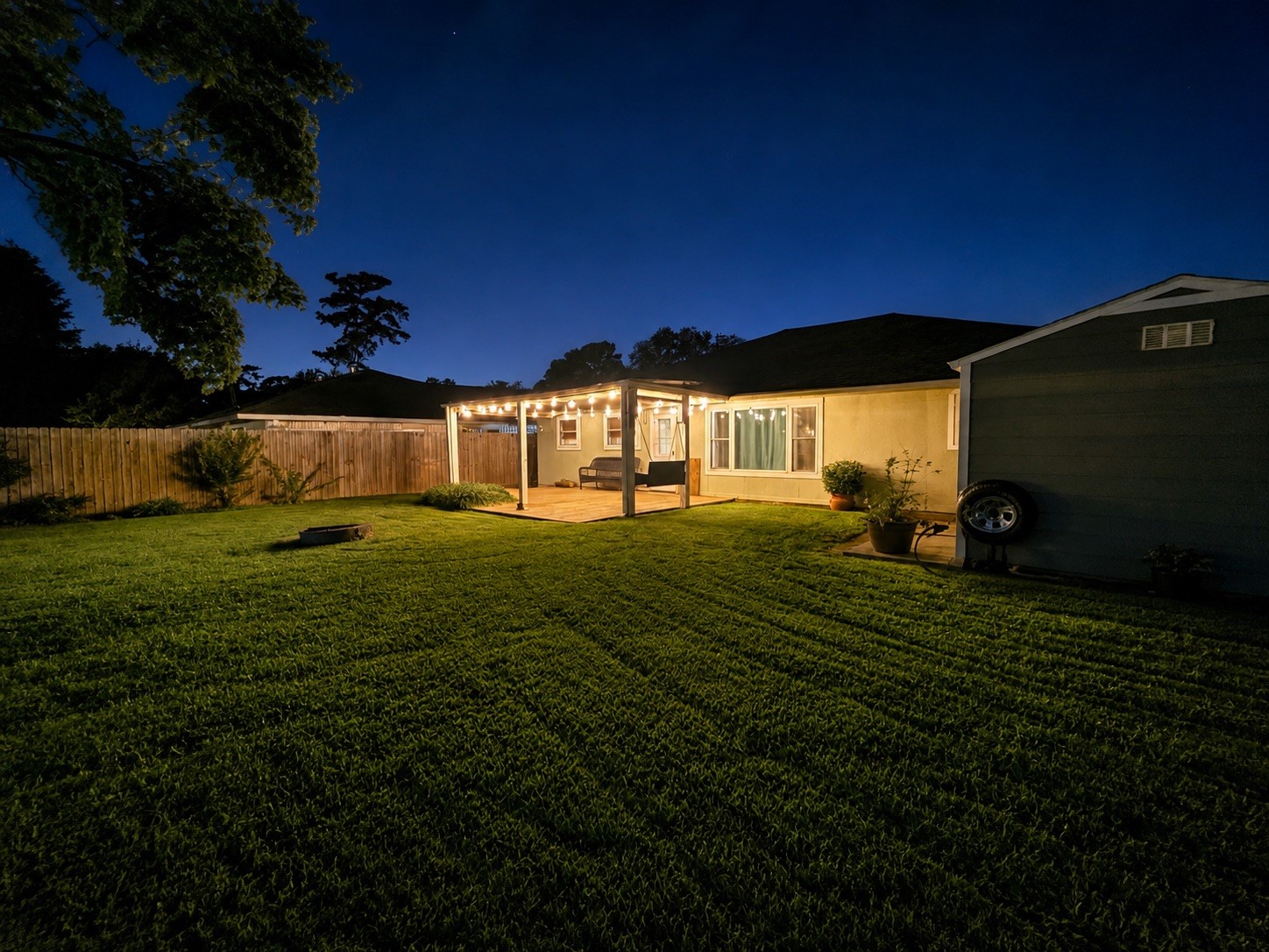 5810 Sunnygate Drive Spring, TX 77373 - Photo 12 of 16 a view of yard with green space and porch