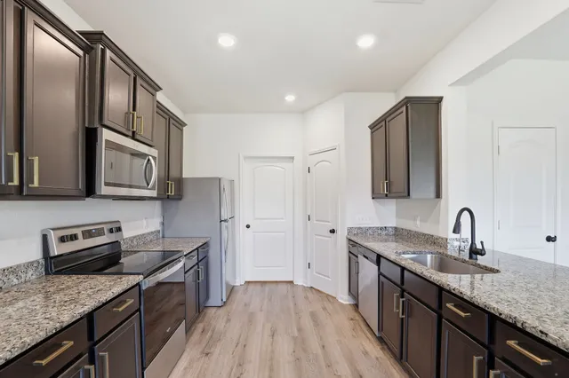 a view of small space with wooden floor