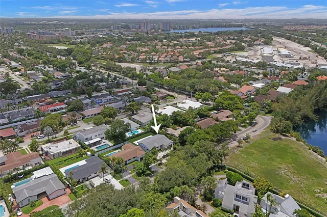 an aerial view of multiple house