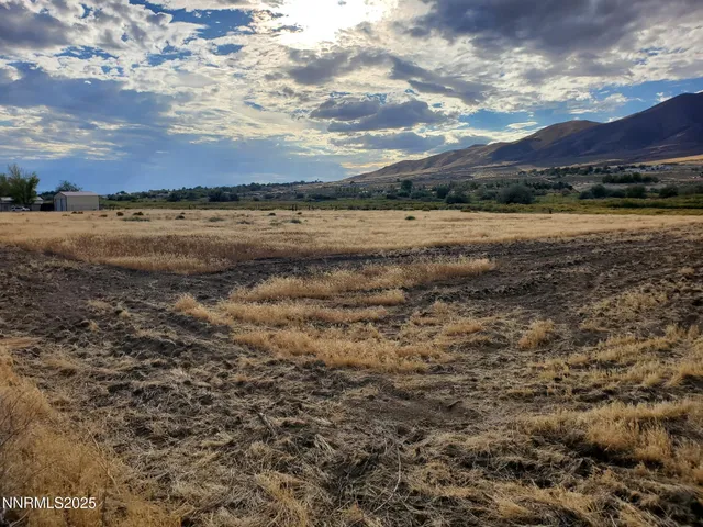 a view of an outdoor space and mountain view