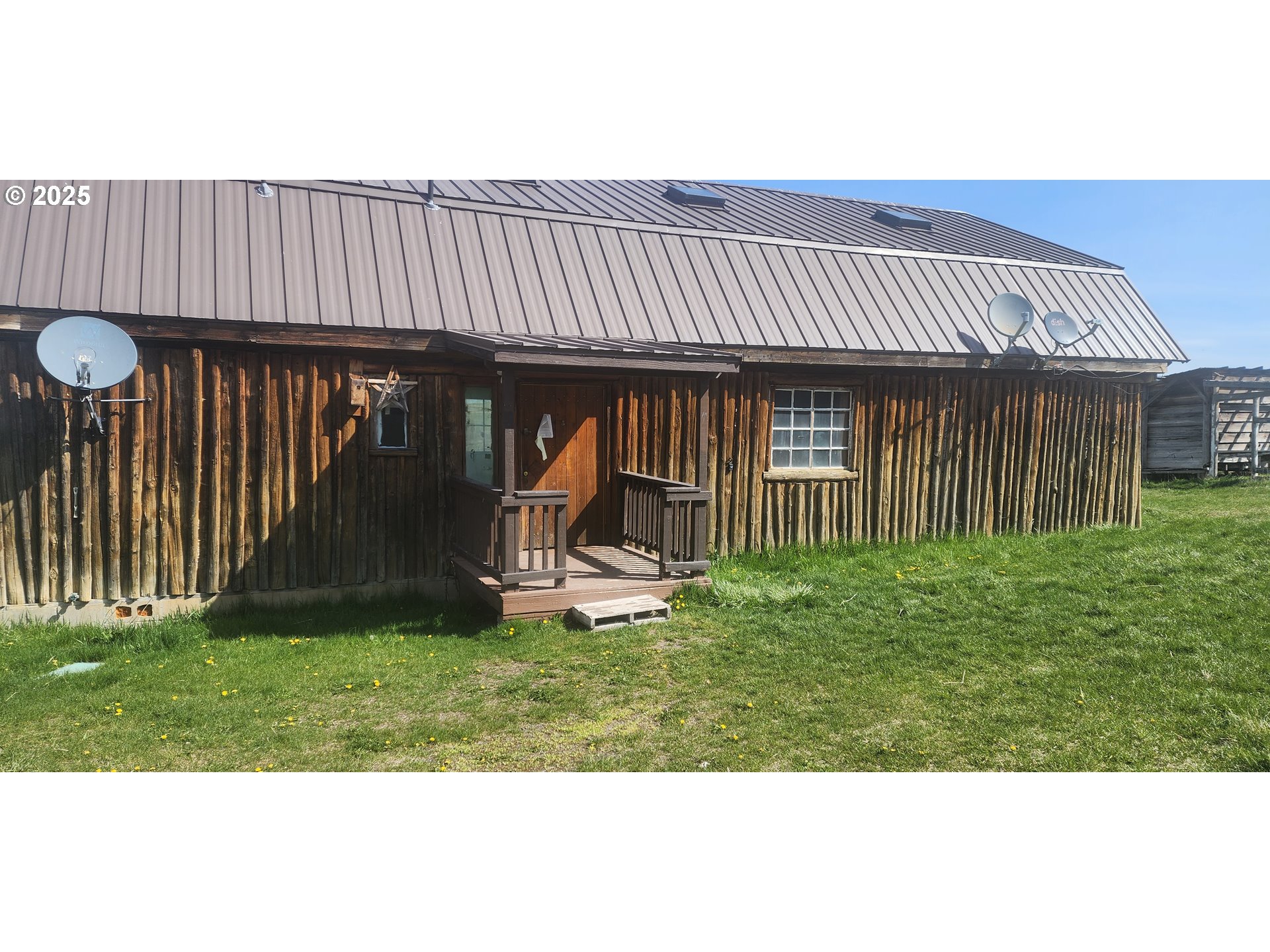 a view of a backyard with a garden