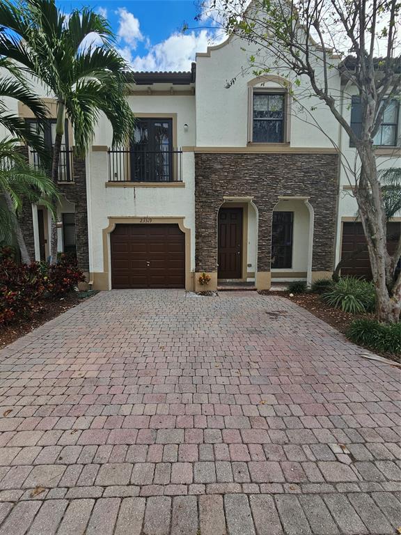 a view of a yard with a fireplace