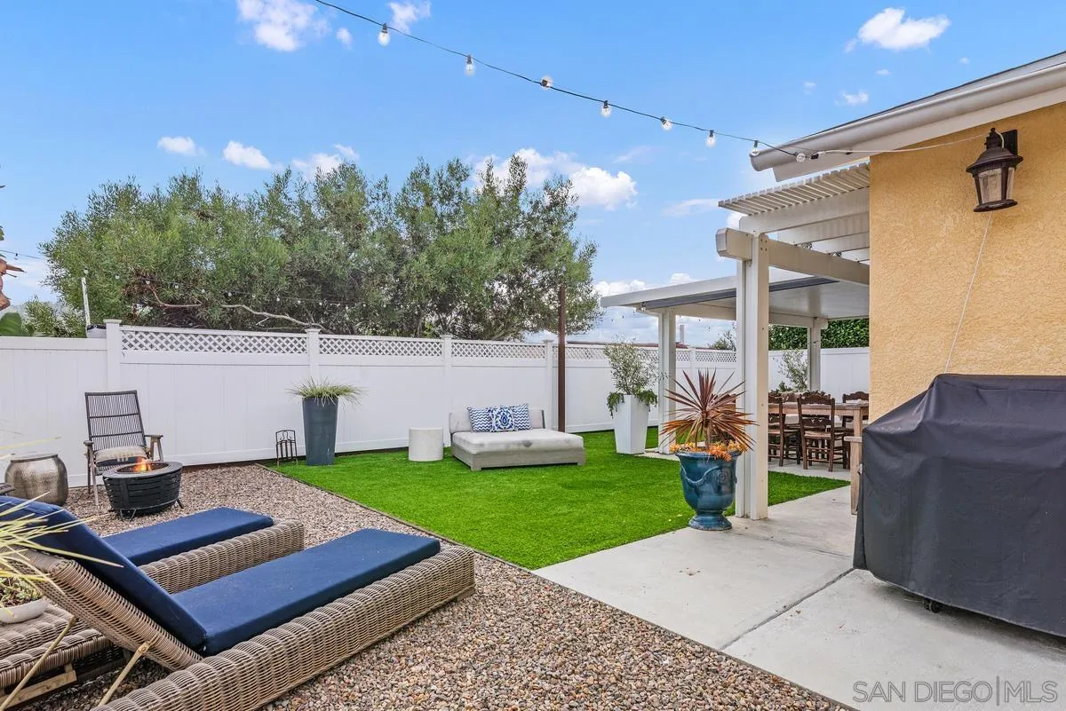 763 Snapdragon Street Encinitas, CA 92024 - Photo 19 of 22 a view of a house with backyard swimming pool and sitting area