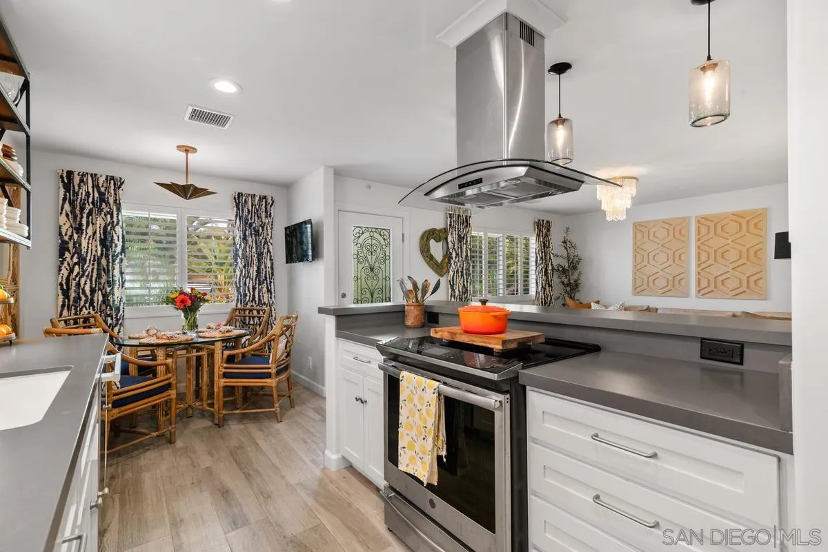 763 Snapdragon Street Encinitas, CA 92024 - Photo 8 of 22 a kitchen with stainless steel appliances granite countertop a stove and a sink