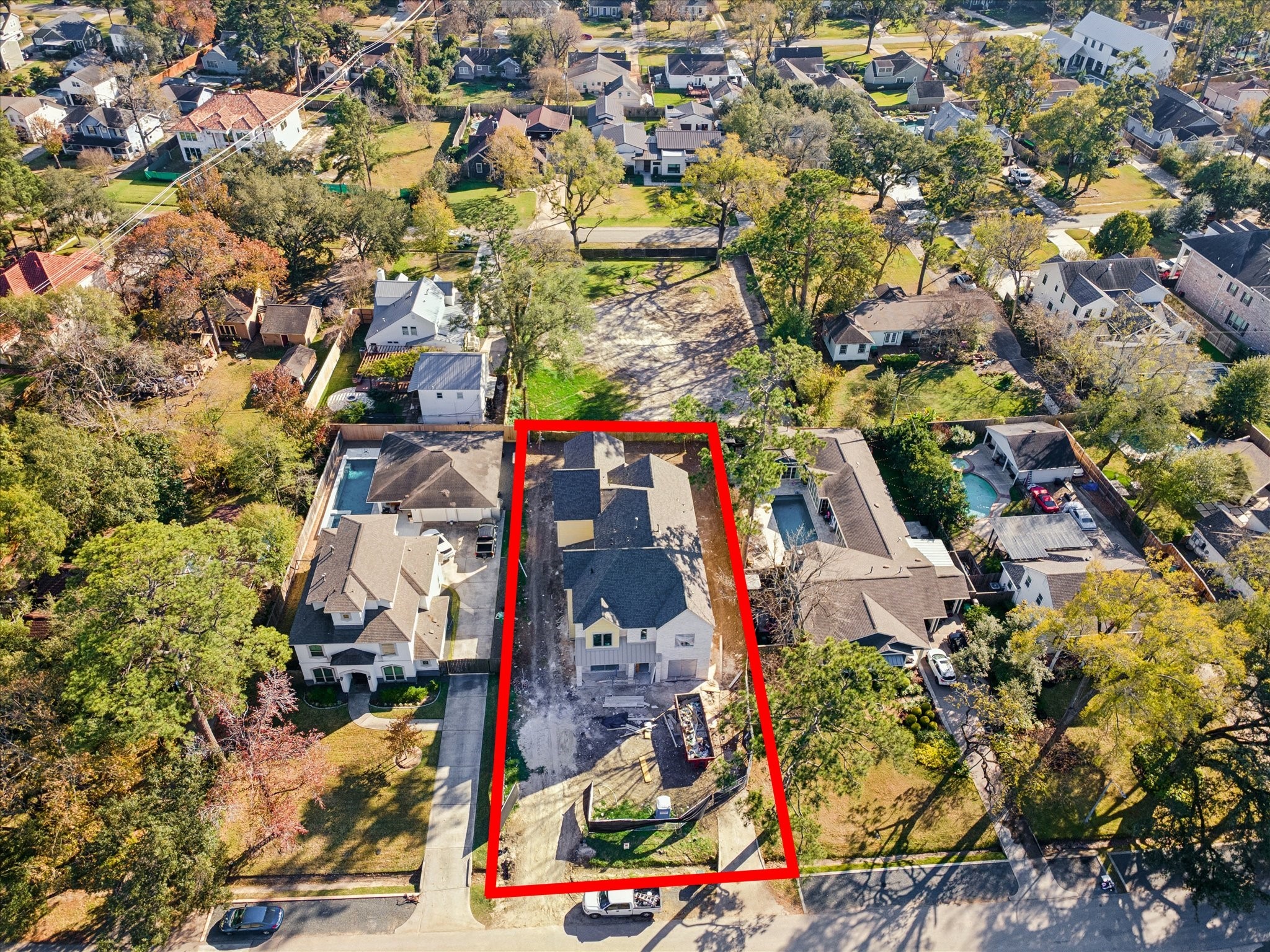 515 West 33rd Street Houston, TX 77018 - Photo 34 of 35 an aerial view of residential houses with outdoor space