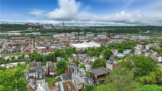 an aerial view of multiple house