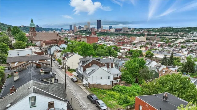 an aerial view of multiple house