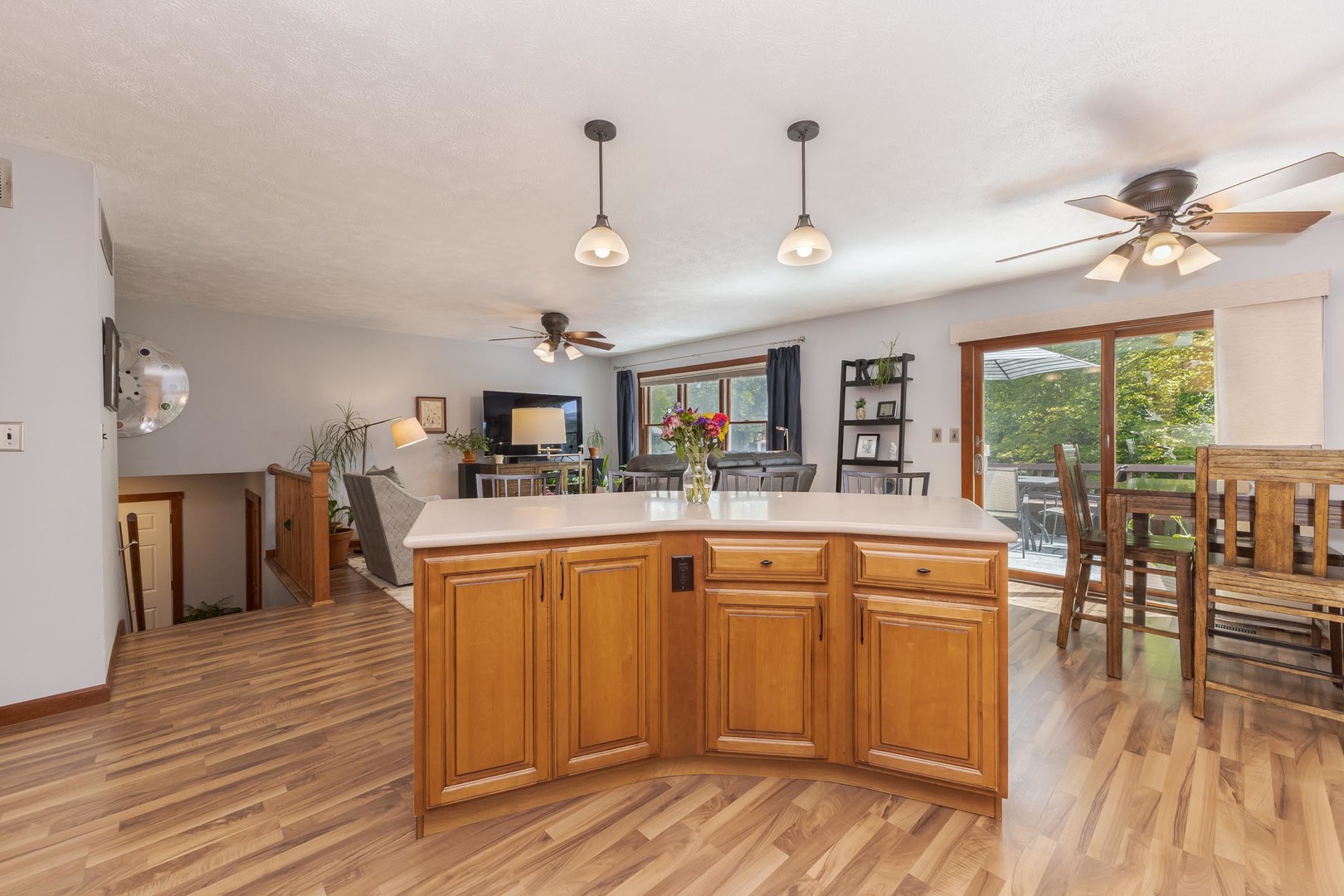314 North Bone Drive Normal, IL 61761 - Photo 14 of 45 a large kitchen with stainless steel appliances granite countertop a sink and wooden floor