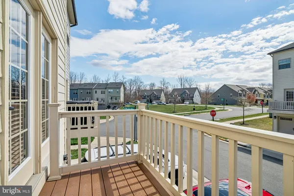 a view of a balcony with city view