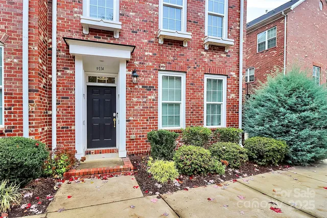 front view of a brick building
