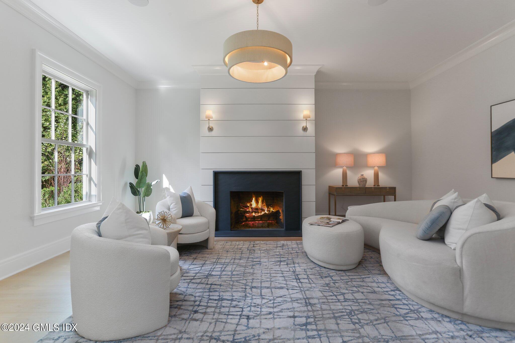 9 Dorchester Lane Riverside, CT 06878 - Photo 3 of 33 Living Rm w/ Wood Burning FP