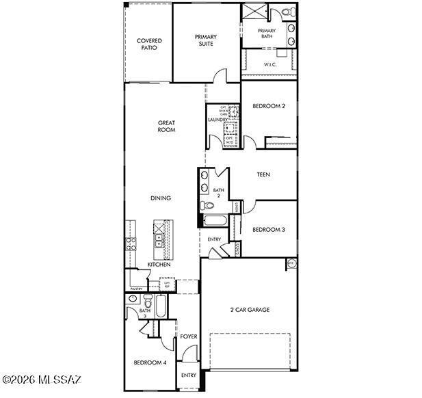 14091 East Golden Oaks Road Vail, AZ 85641 - Photo 43 of 43 Gila Floor plan - Meritage Homes - 14091