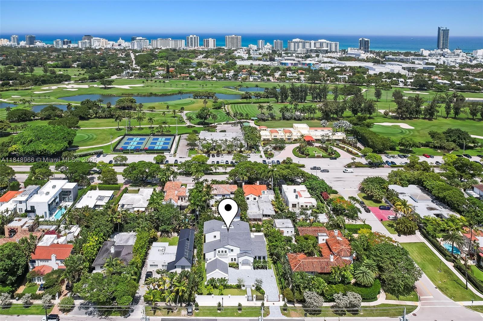 2321 North Bay Road Miami Beach, FL 33140 - Photo 68 of 77 an aerial view of residential houses with outdoor space and street view