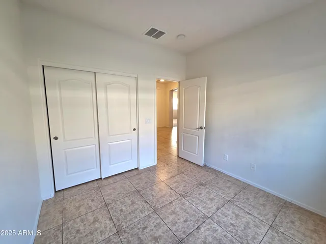 an empty room with a workbench