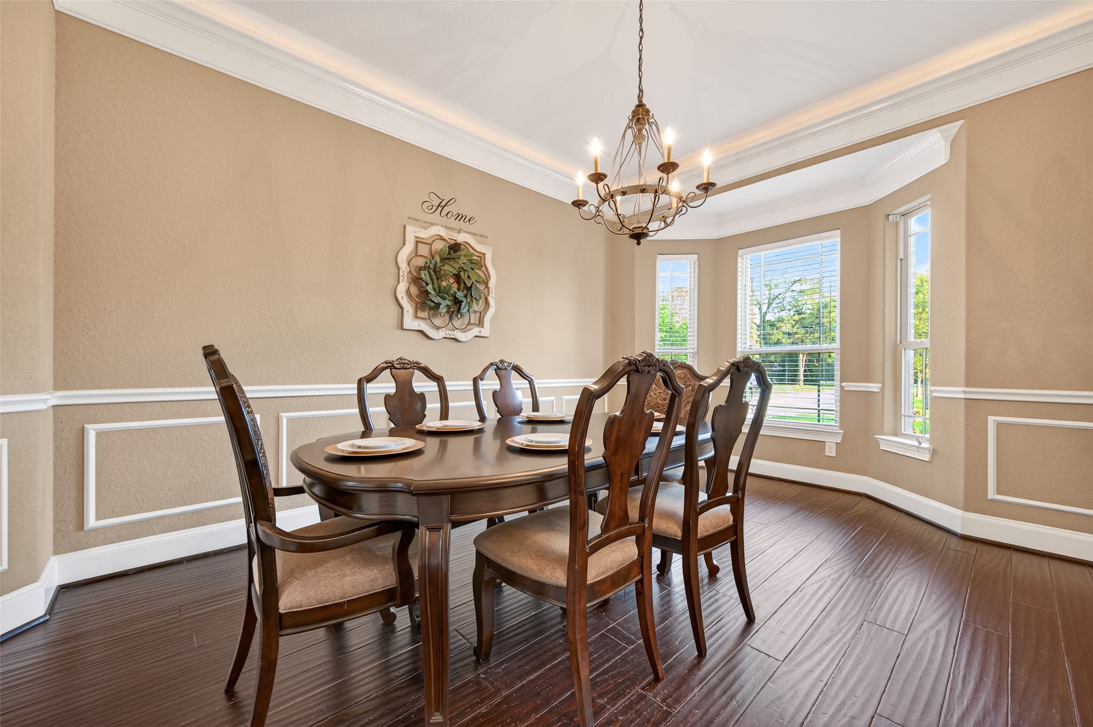 633 Crenshaw Road Houston, TX 77504 - Photo 10 of 50 a view of a dining room with furniture window and wooden floor