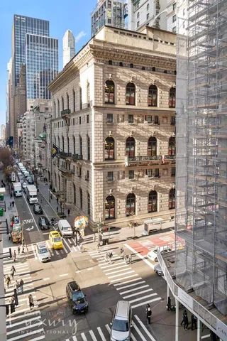 a view of a building with windows