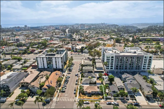 an aerial view of a city