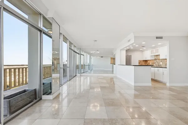 a view of a kitchen with kitchen