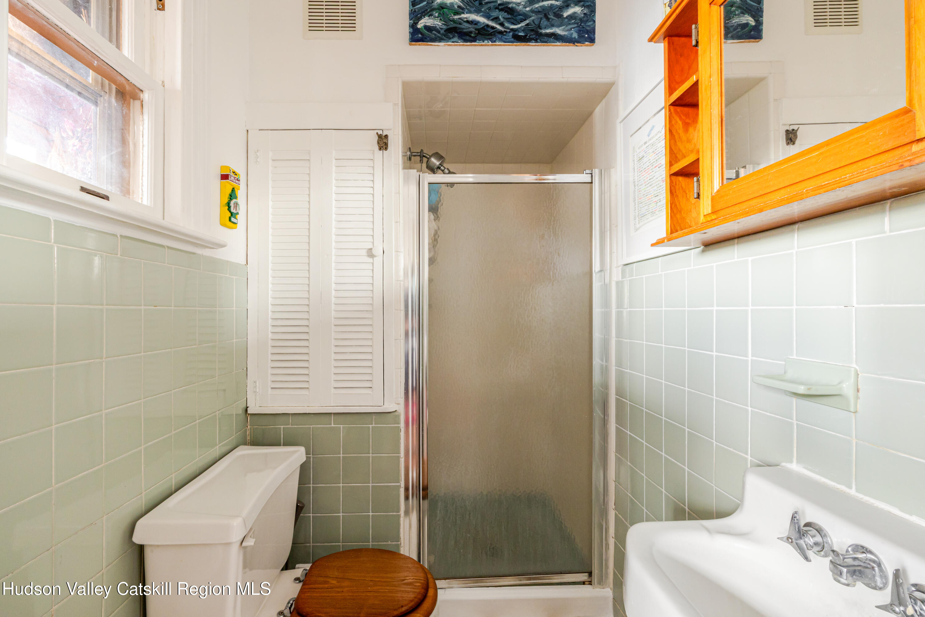 119 Academy Street Poughkeepsie, NY 12601 - Photo 23 of 60 a bathroom with a sink toilet and shower