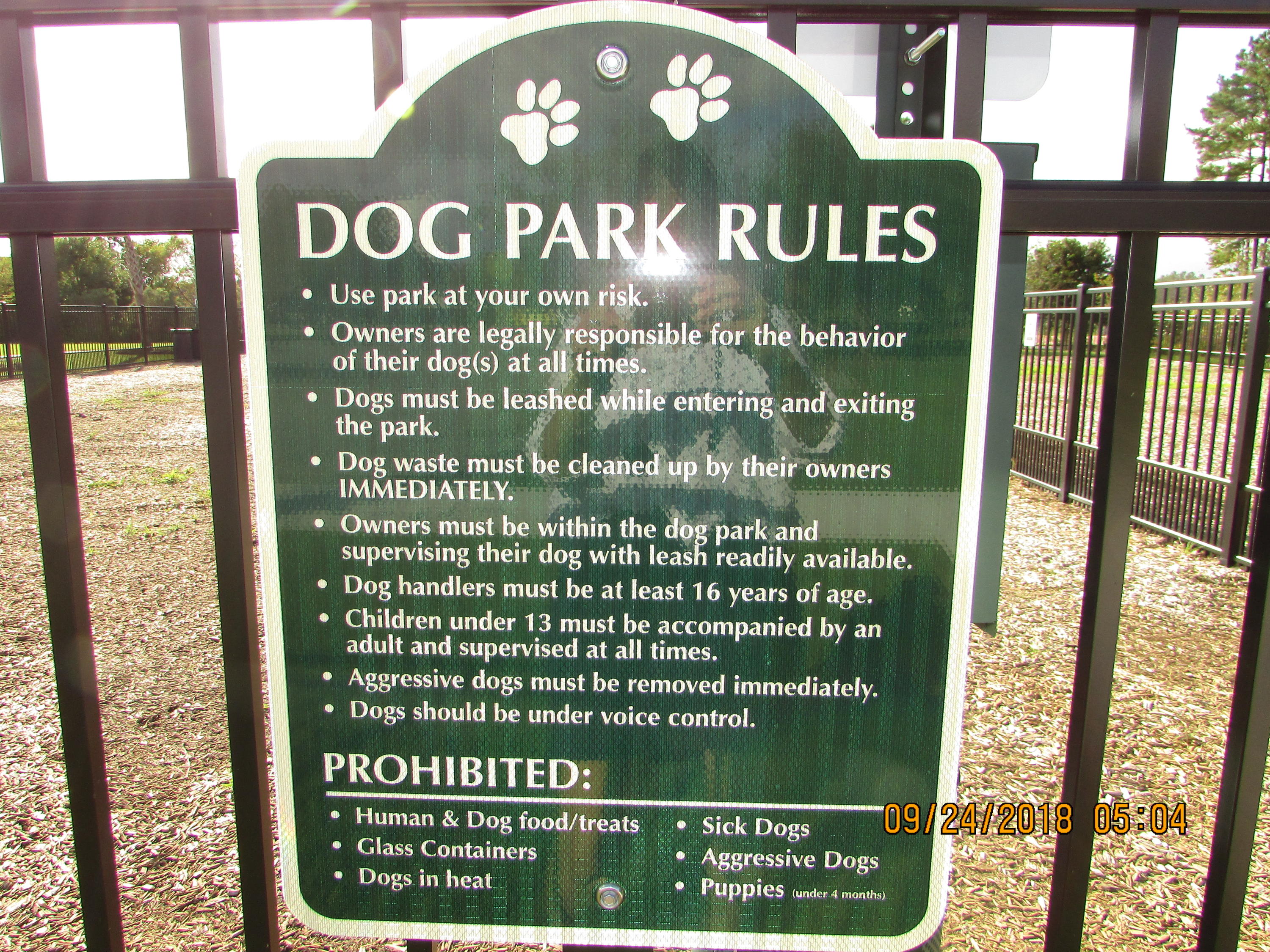 131 Nolin Road Moncks Corner, SC 29461 - Photo 40 of 42 Spring Grove Dog Park Rules