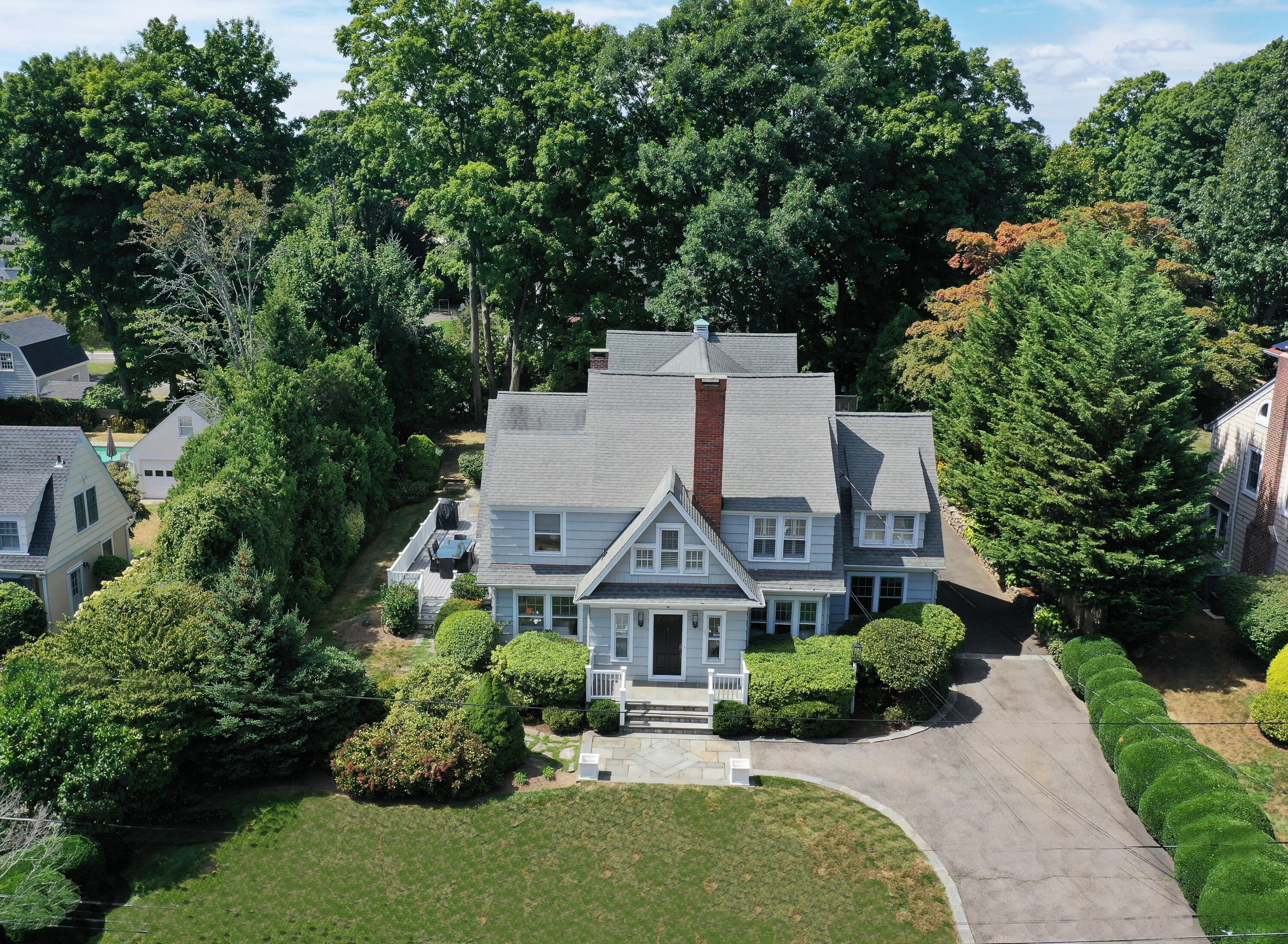 8 Beach Drive Darien, CT 06820 - Photo 2 of 27 an aerial view of a house
