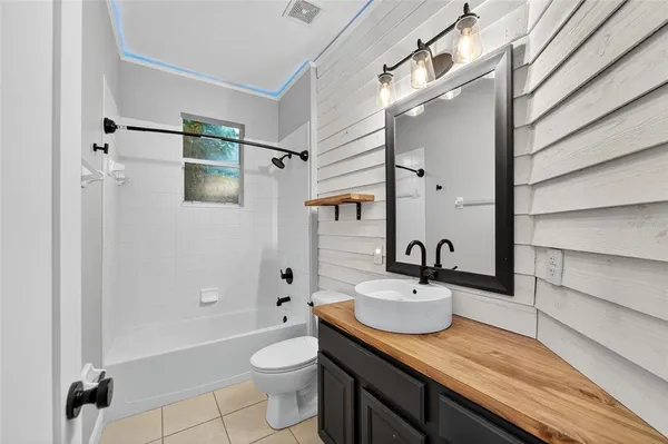 a view of small space with racks on the wall