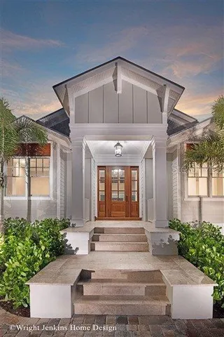 a front view of a house