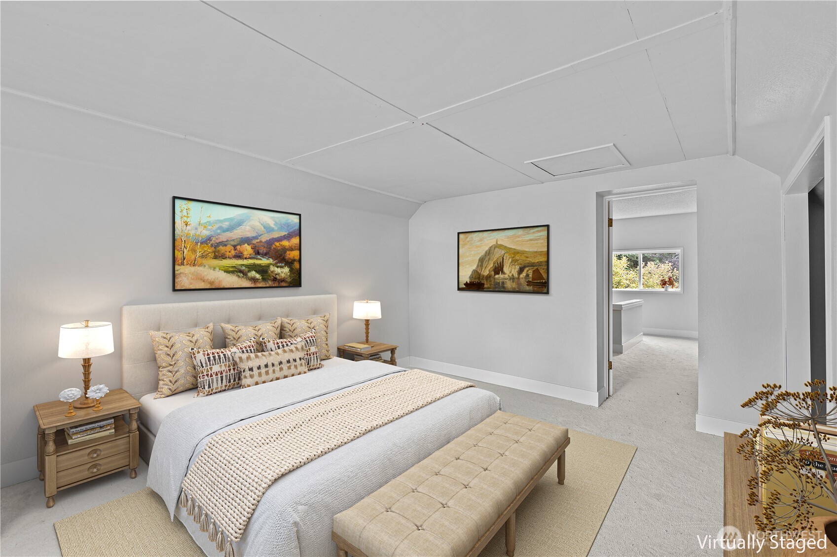 6507 Cady Road Everett, WA 98203 - Photo 23 of 29 a bedroom with a bed and a painting on the wall