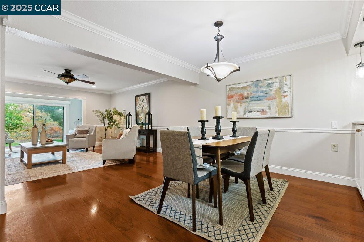 1857 Golden Rain Road, Unit 2 Walnut Creek, CA 94595 - Photo 17 of 39 a view of a dining room with furniture window and outside view