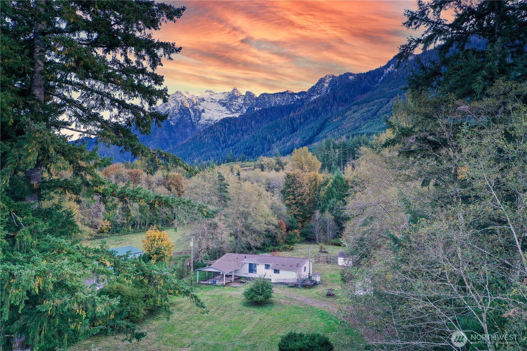 37402 State Rte 530 Northeast Arlington, WA 98223 - Photo 1 of 11 a view of a wooden house with a yard