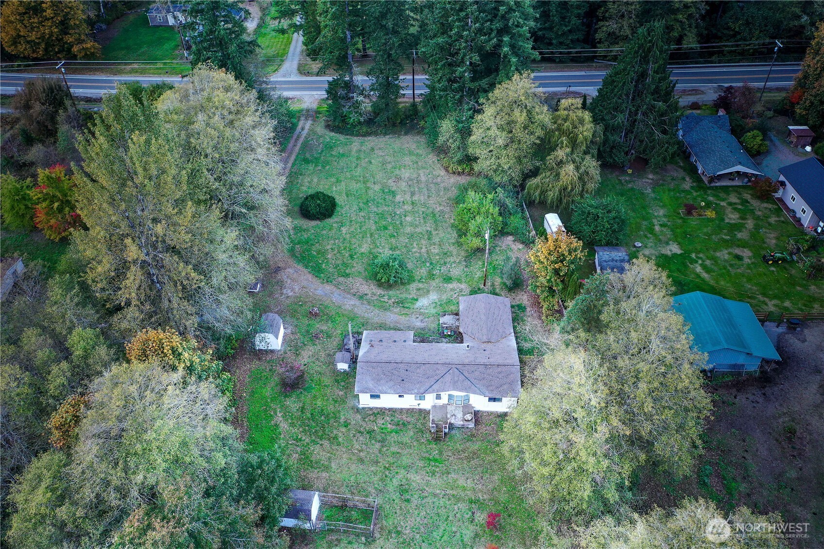 37402 State Rte 530 Northeast Arlington, WA 98223 - Photo 10 of 11 an aerial view of a house with yard