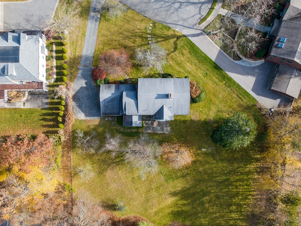 65 Temple Road Wellesley, MA 02482 - Photo 4 of 9 a aerial view of a house with swimming pool