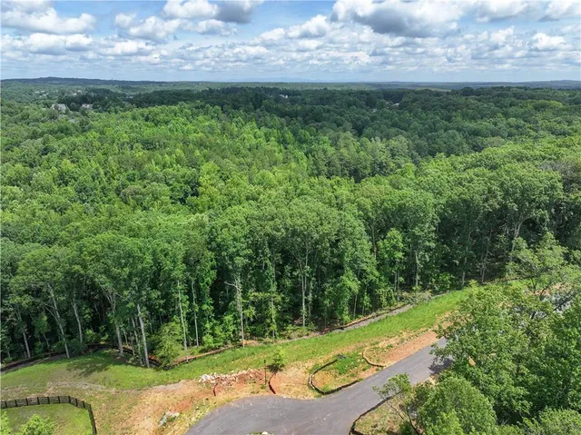 a view of a yard with grass