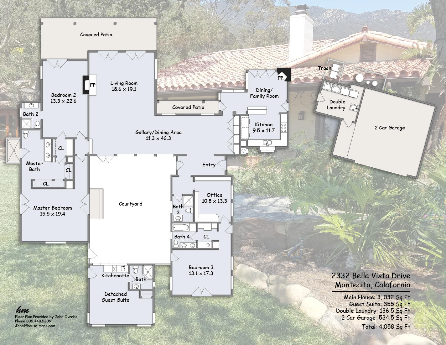 2332 Bella Vista Drive Santa Barbara, CA 93108 - Photo 11 of 11 BellaFloorPlanColor