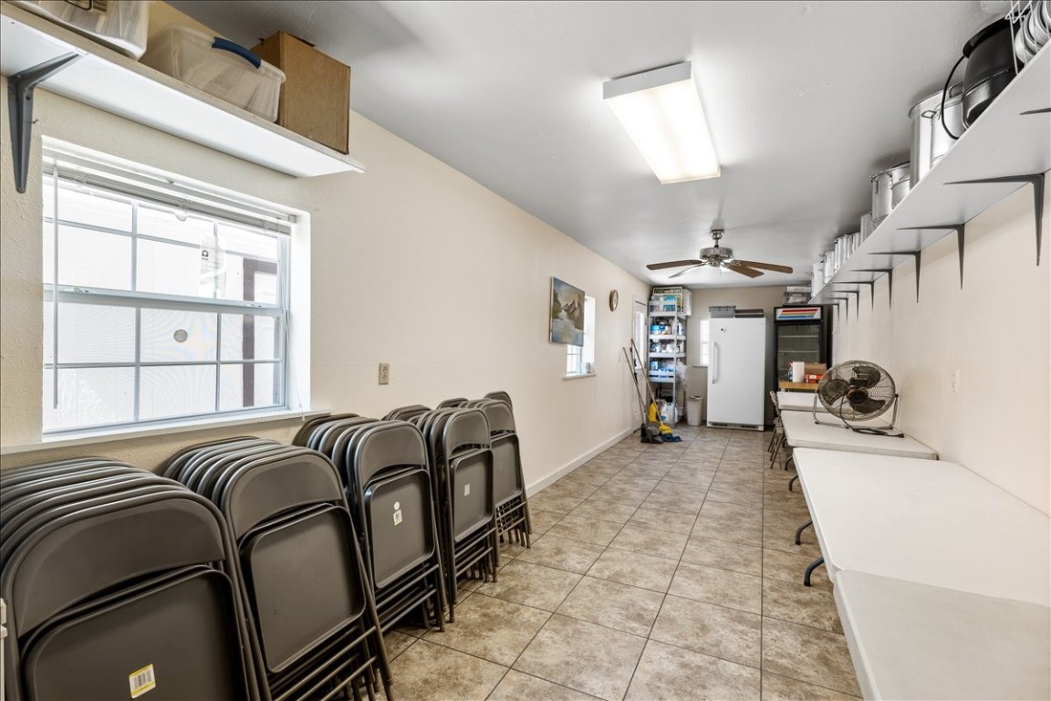 2606 Santa Rosa Street Austin, TX 78702 - Photo 21 of 28 Interior space featuring ceiling fan and light tile patterned floors