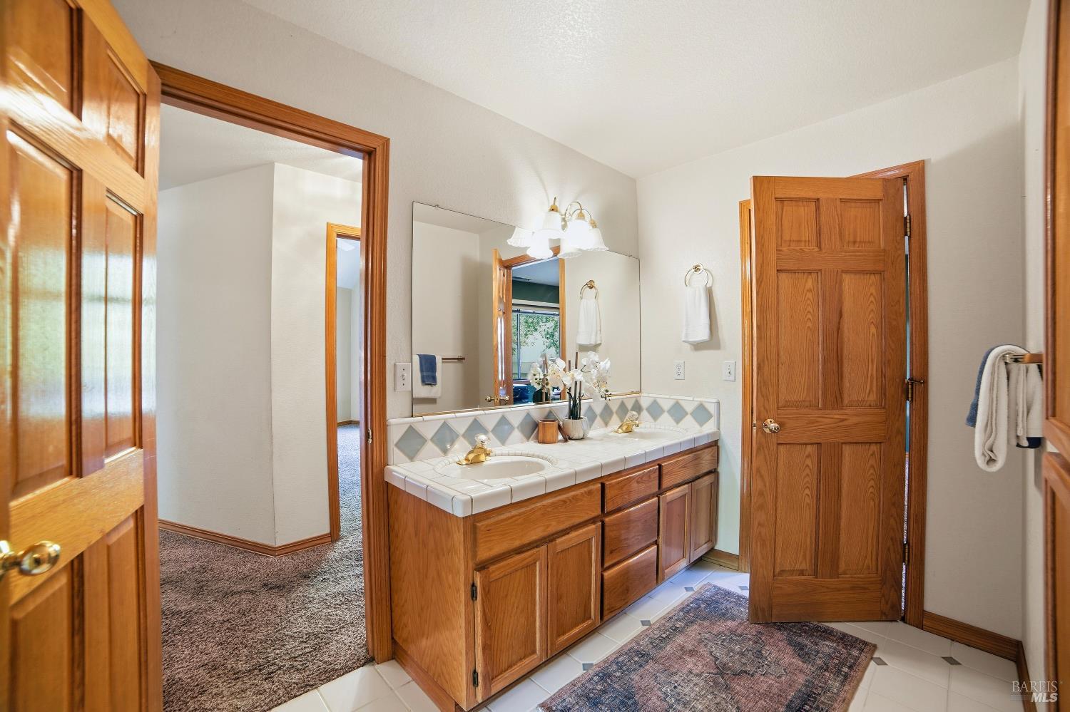4818 Kieran Court Santa Rosa, CA 95405 - Photo 42 of 51 a bathroom with a sink a mirror and a toilet