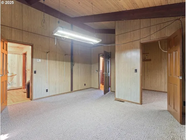 an empty room with a window
