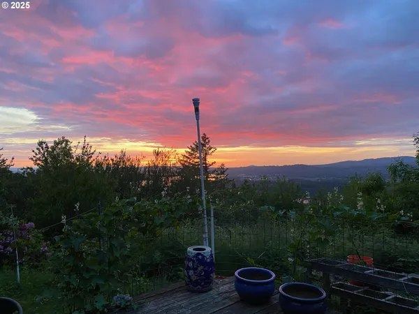 a view of a fountain in front of the house