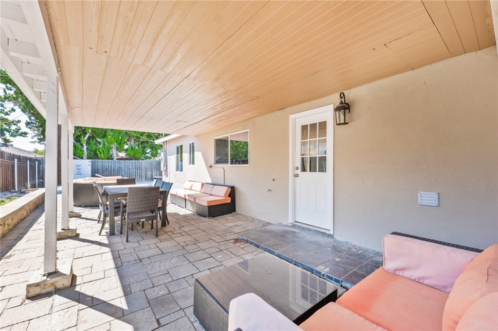 17604 Willard Street Northridge, CA 91325 - Photo 21 of 28 a outdoor space with patio the couch and chandelier