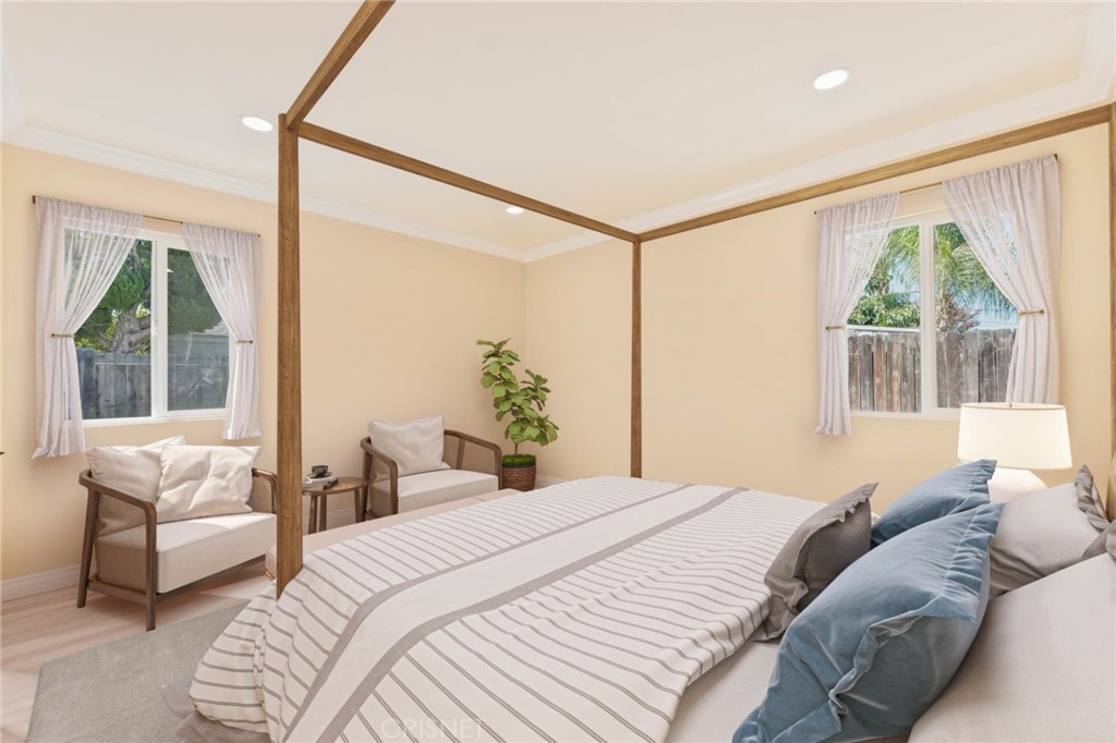 17604 Willard Street Northridge, CA 91325 - Photo 9 of 28 a bedroom with a bed and a large window