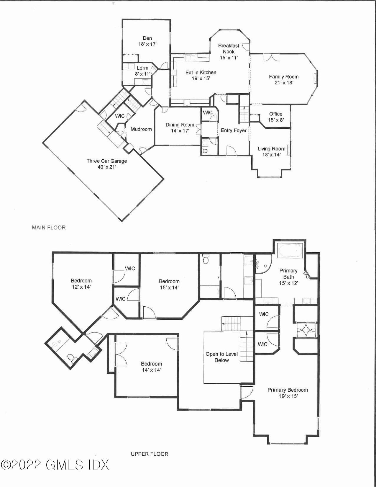 87 Seventy Acre Road Redding, CT 06896 - Photo 32 of 32 Main and Upper floor plans_page-0001 (1)