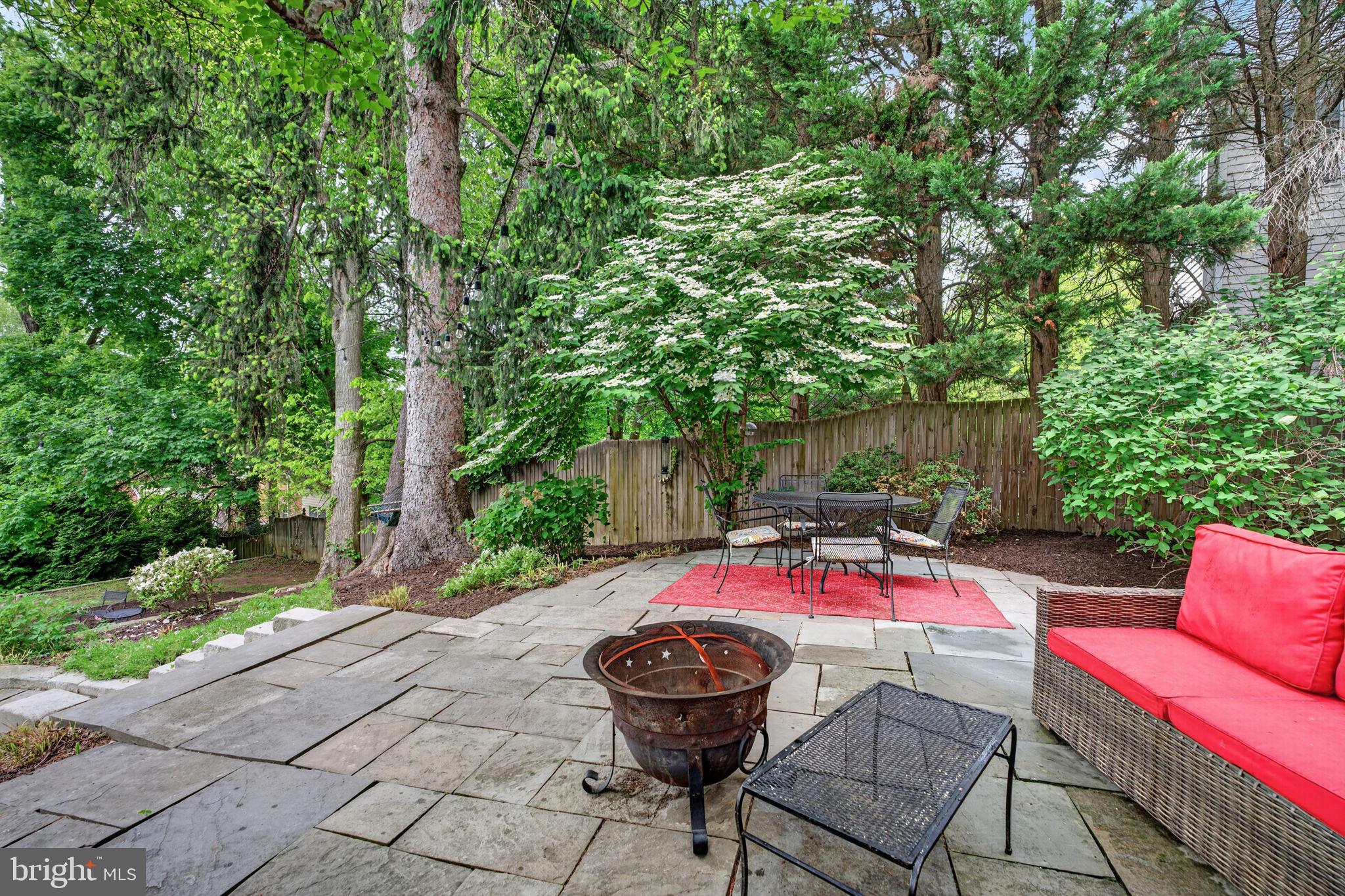 605 West Joppa Road Towson, MD 21204 - Photo 85 of 98 Serene backyard retreat with fire pit.