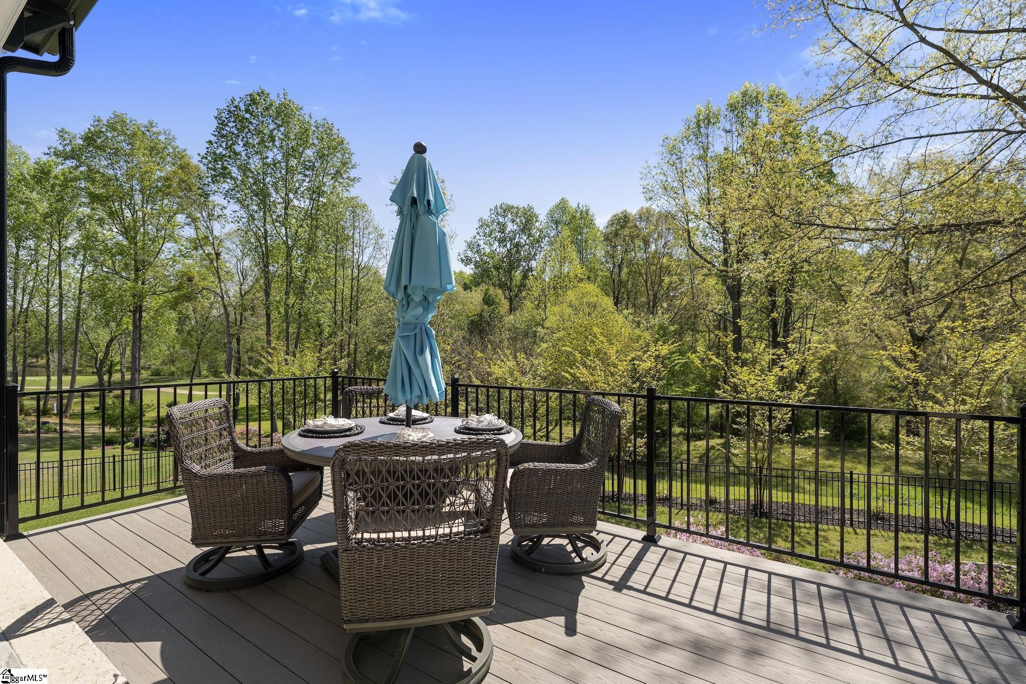 158 Tully Drive Anderson, SC 29621 - Photo 35 of 49 Trex decking off of the covered porch with a private setting.