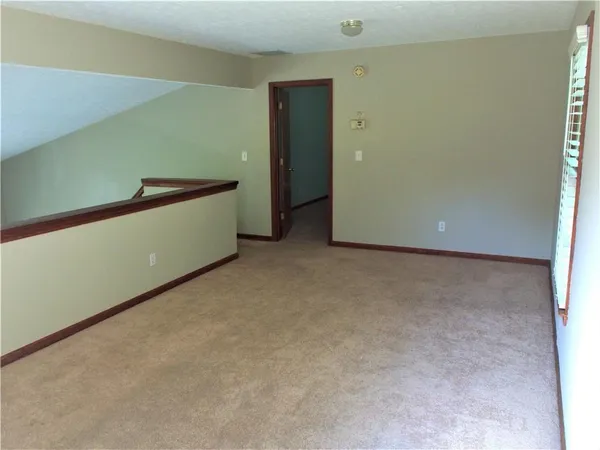 an empty room with closet