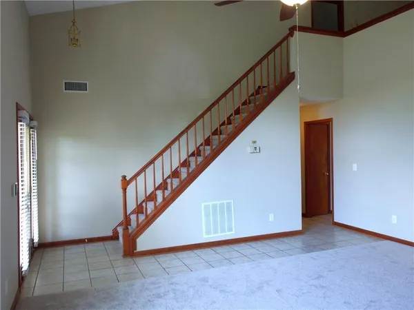 a view of an entryway with staircase